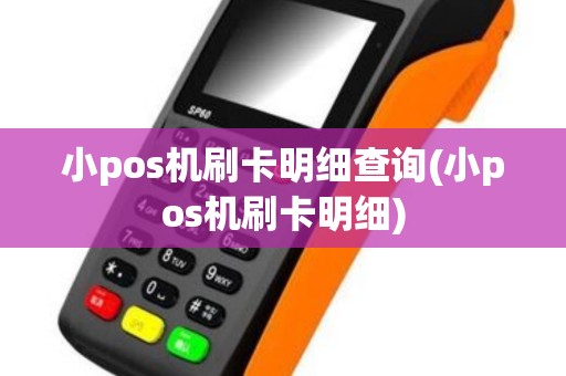小pos机刷卡明细查询(小pos机刷卡明细)