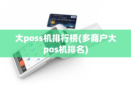 大poss机排行榜(多商户大pos机排名)
