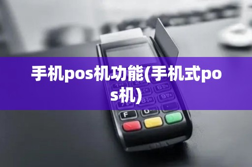 手机pos机功能(手机式pos机)