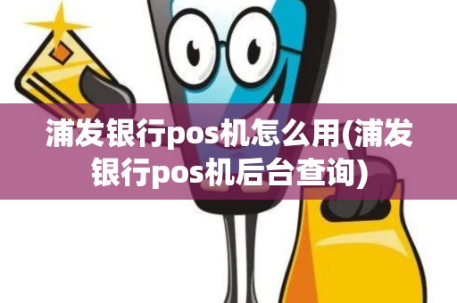 浦发银行pos机怎么用(浦发银行pos机后台查询)