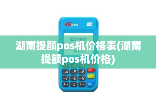 湖南提额pos机价格表(湖南提额pos机价格)