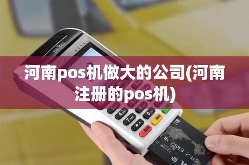 河南pos机做大的公司(河南注册的pos机)