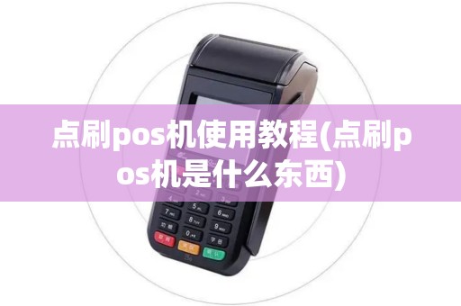 点刷pos机使用教程(点刷pos机是什么东西)