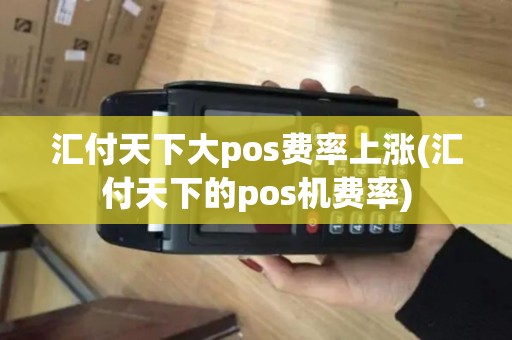 汇付天下大pos费率上涨(汇付天下的pos机费率)