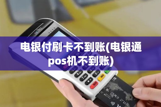 电银付刷卡不到账(电银通pos机不到账)