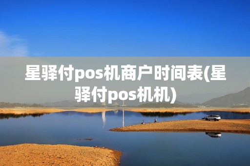 星驿付pos机商户时间表(星驿付pos机机)