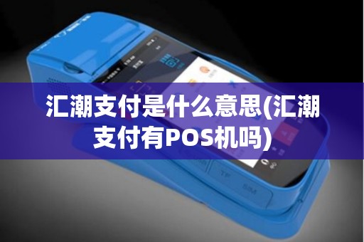 汇潮支付是什么意思(汇潮支付有POS机吗)