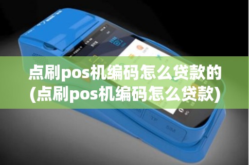 点刷pos机编码怎么贷款的(点刷pos机编码怎么贷款)