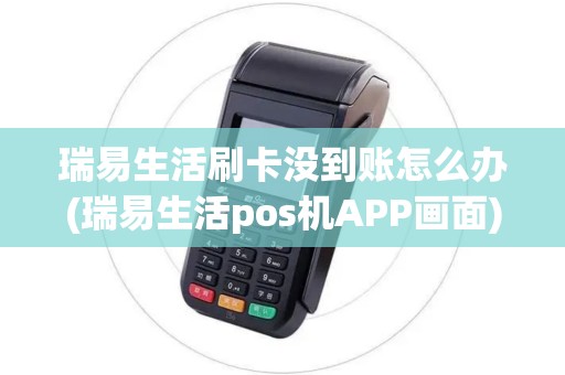 瑞易生活刷卡没到账怎么办(瑞易生活pos机APP画面)