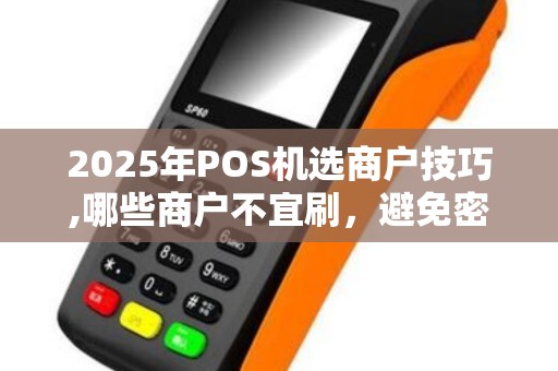 2025年POS机选商户技巧,哪些商户不宜刷，避免密码刷卡风险