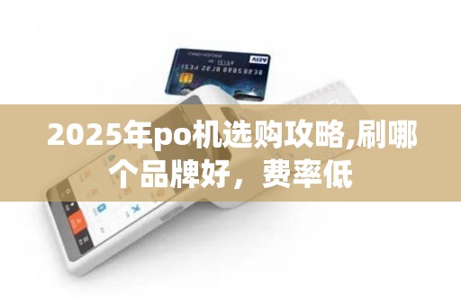 2025年po机选购攻略,刷哪个品牌好，费率低