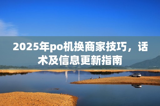 2025年po机换商家技巧，话术及信息更新指南