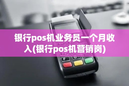 银行pos机业务员一个月收入(银行pos机营销岗)
