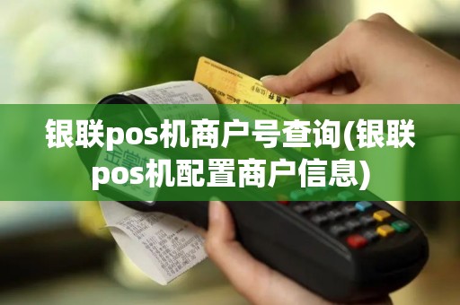 银联pos机商户号查询(银联pos机配置商户信息)