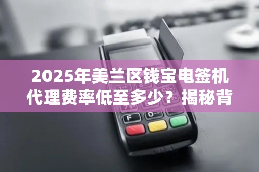 2025年美兰区钱宝电签机代理费率低至多少？揭秘背后隐藏的行业真相！