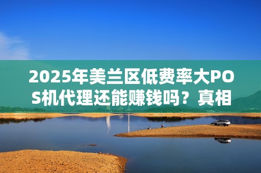 2025年美兰区低费率大POS机代理还能赚钱吗?真相让人意外! 2025年美兰区低费率大POS机代理还能赚钱吗?真相让人意外!