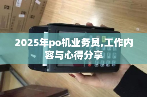 2025年po机业务员,工作内容与心得分享