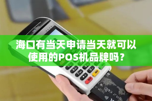 海口有当天申请当天就可以使用的POS机品牌吗？