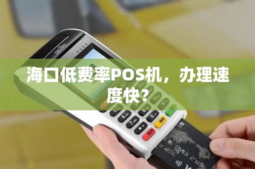 海口低费率POS机，办理速度快？