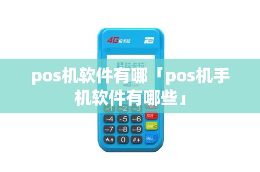 pos机软件有哪「pos机手机软件有哪些」 pos机软件有哪「pos机手机软件有哪些」