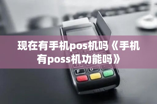 现在有手机pos机吗《手机有poss机功能吗》