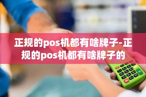 正规的pos机都有啥牌子-正规的pos机都有啥牌子的